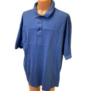 Van Huesen 3XLT Big & Tall 100% Cotton Short Sleeve Mens Polo Shirt w Buttons